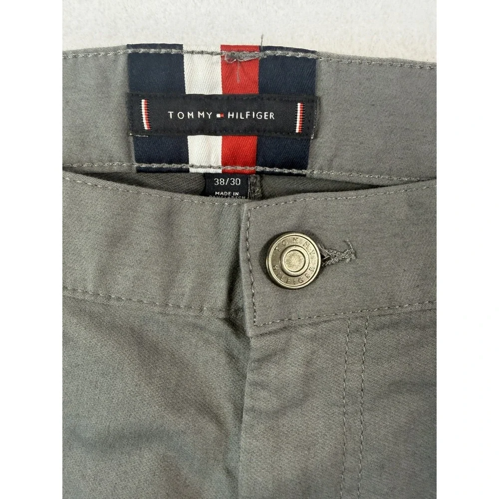 Tommy Hilfiger Mens Size 38X30 Pants Flex Slim Straight Performance Grey